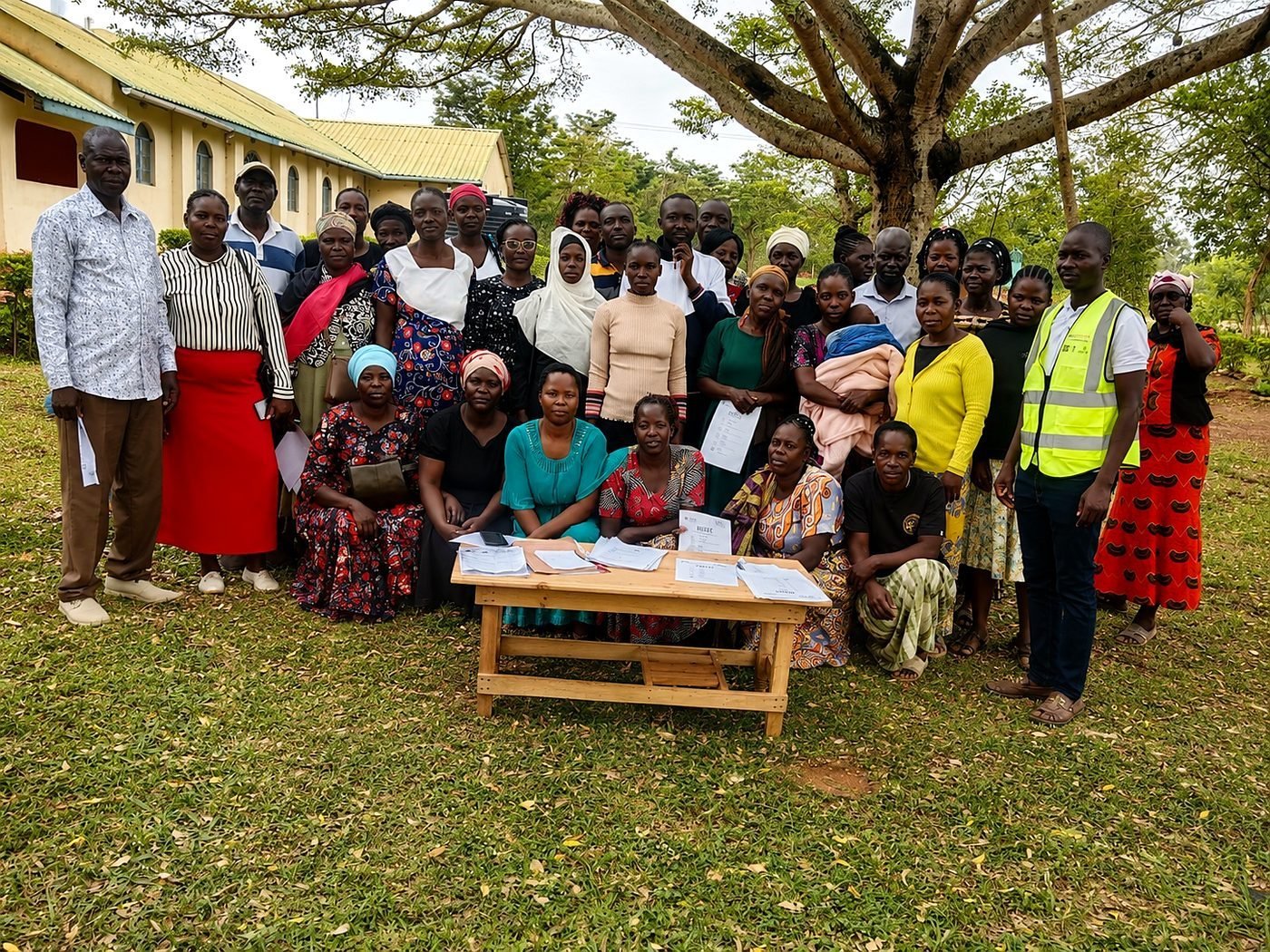 Community members at a training session